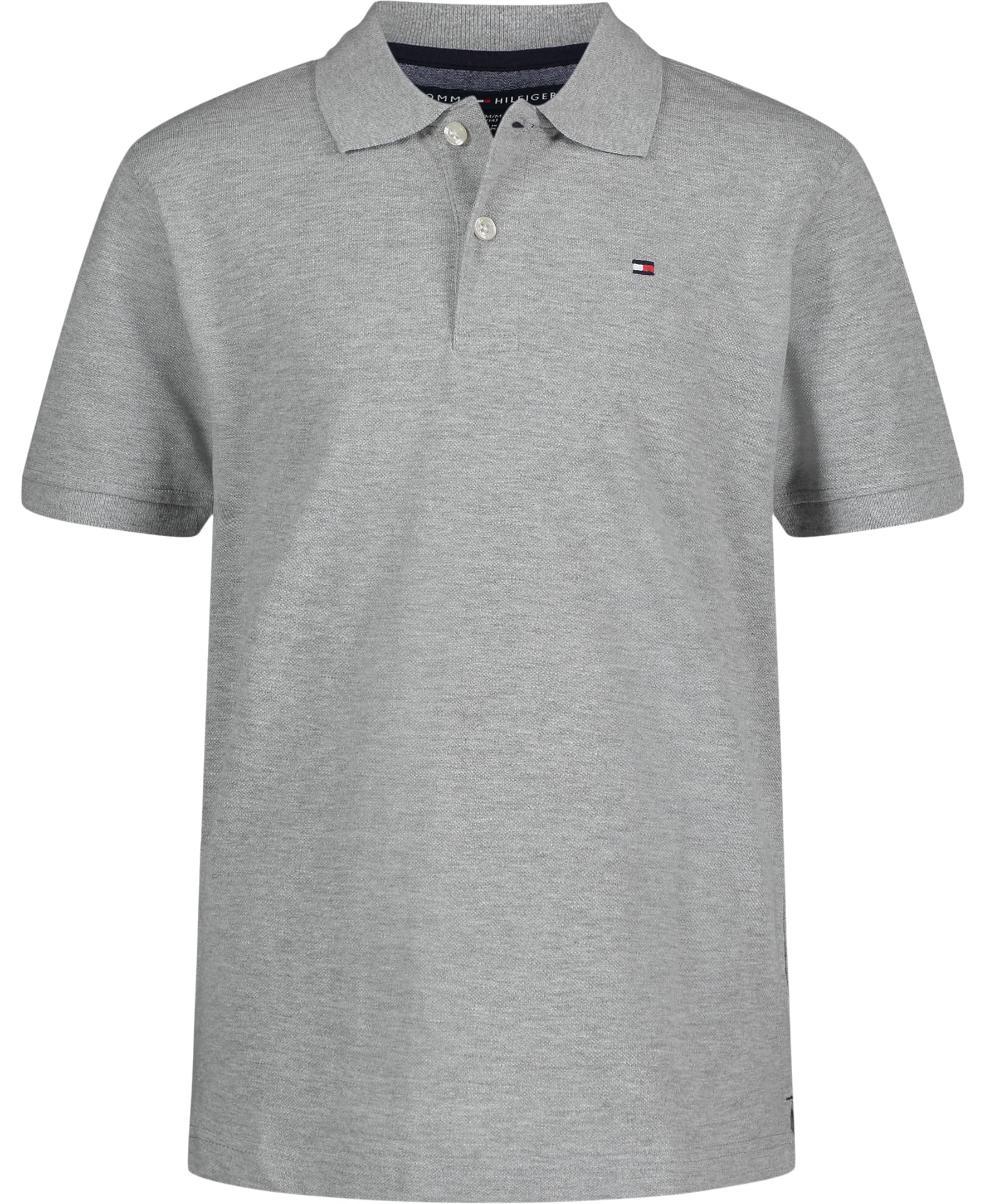 Camisa Polo Tommy Hilfiger Para Meninos De Manga Curta Ivy Grey 20