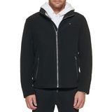 Jaqueta Masculina Tommy Hilfiger Clássica De Lã Polar Preta Xs
