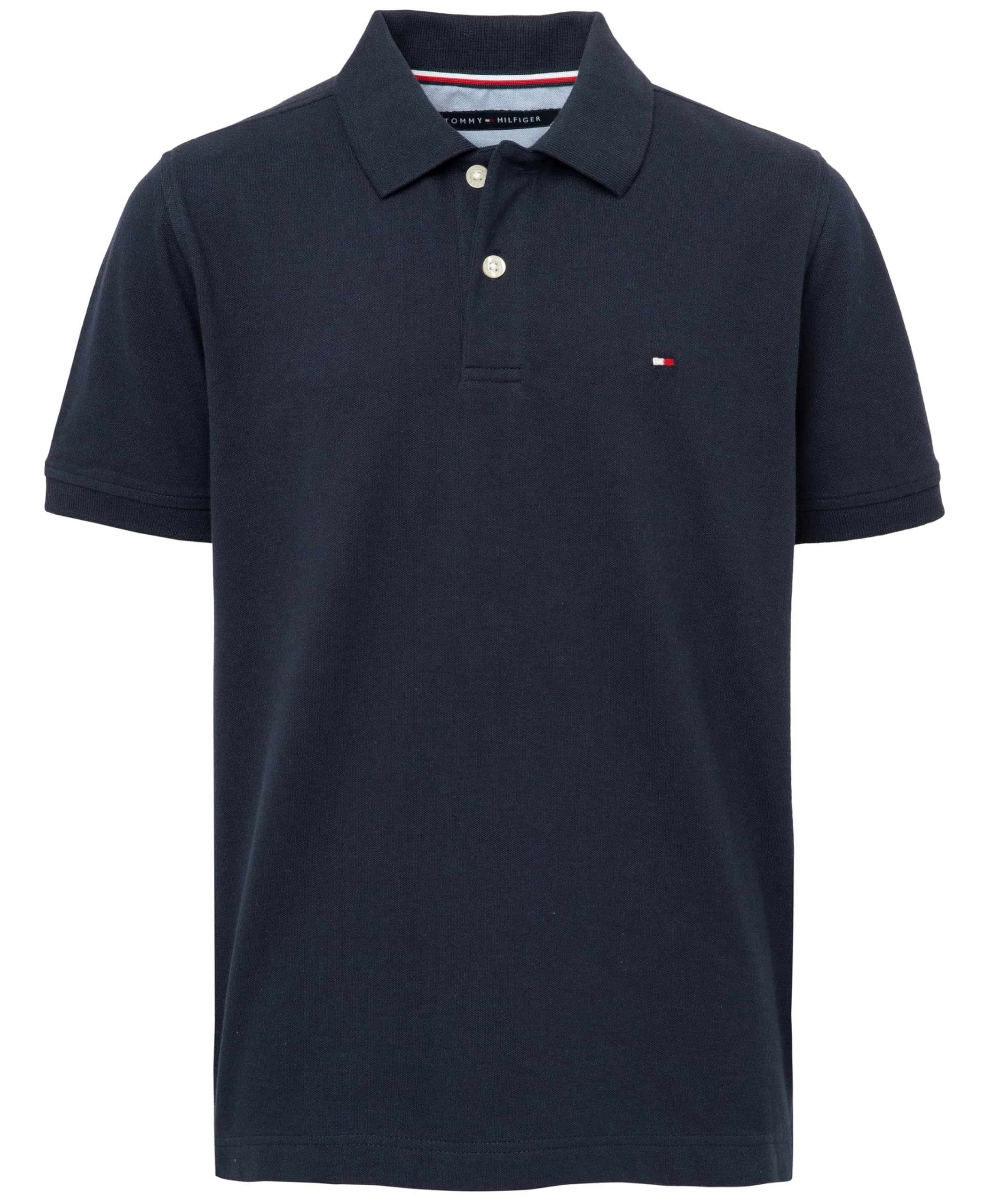 Camisa Polo Tommy Hilfiger Para Meninos De Manga Curta Ivy Navy 4y