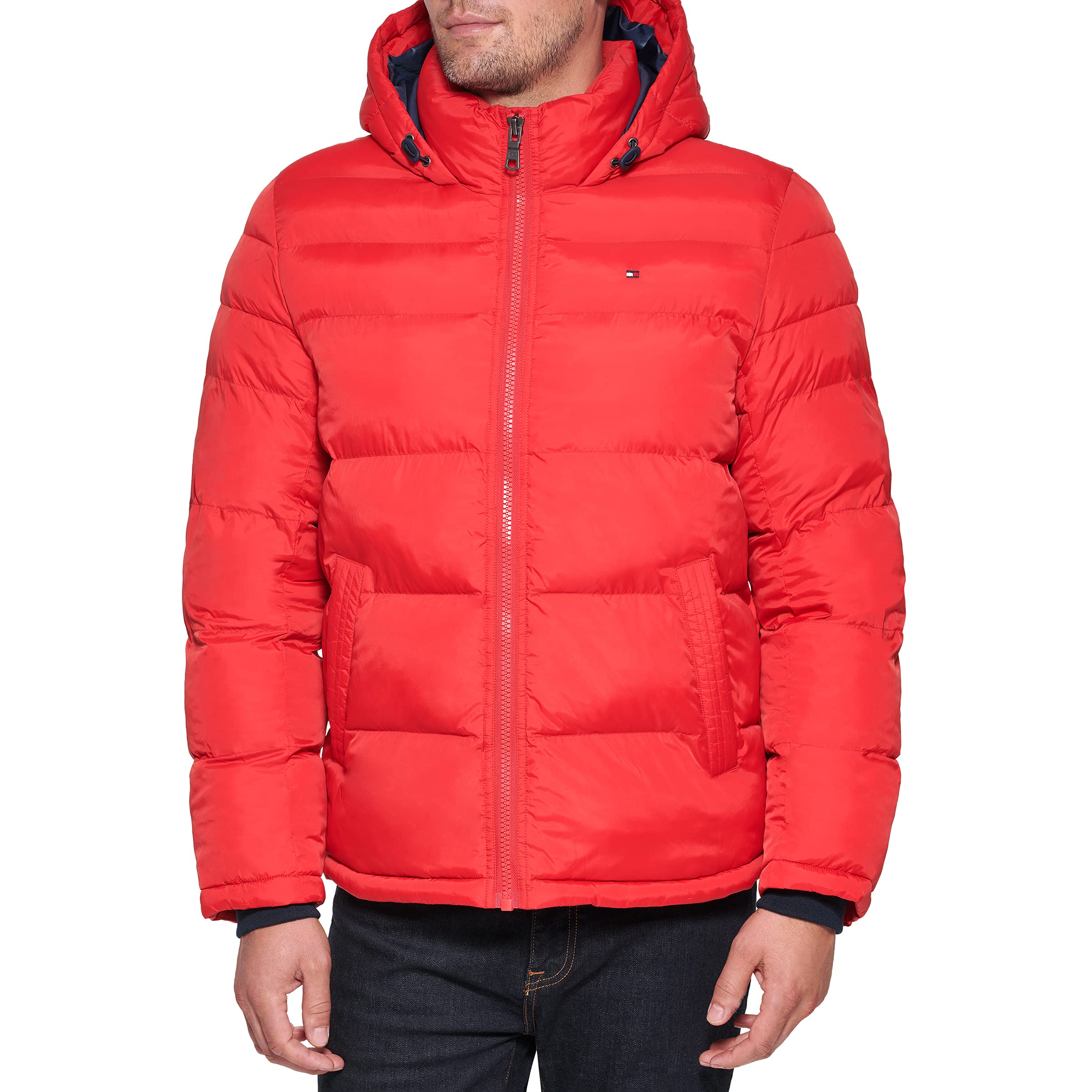 Jaqueta Acolchoada Tommy Hilfiger Orange Burst Para Homens Tamanho M