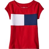 Camiseta Tommy Hilfiger Girls Regal Red 4053 Tamanho 6x Algodão