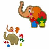 Brinquedo Educativo Quebra Cabeça Infantil Elefante Mdf