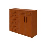 Cômoda De Quarto Toronto New Com 2 Portas E 8 Gavetas Frassino - Lopas