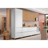 Cozinha Completa Rainha Gourmet 7 Peças (3 Aéreos + 1 Paneleiro + 3 Balcões) C6p37 Branca-nature - Nesher
