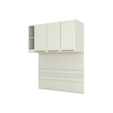 Modulado De Quarto Armário Ponte Aéreo Casal C- 3 Portas Mc13 Seletto Areia