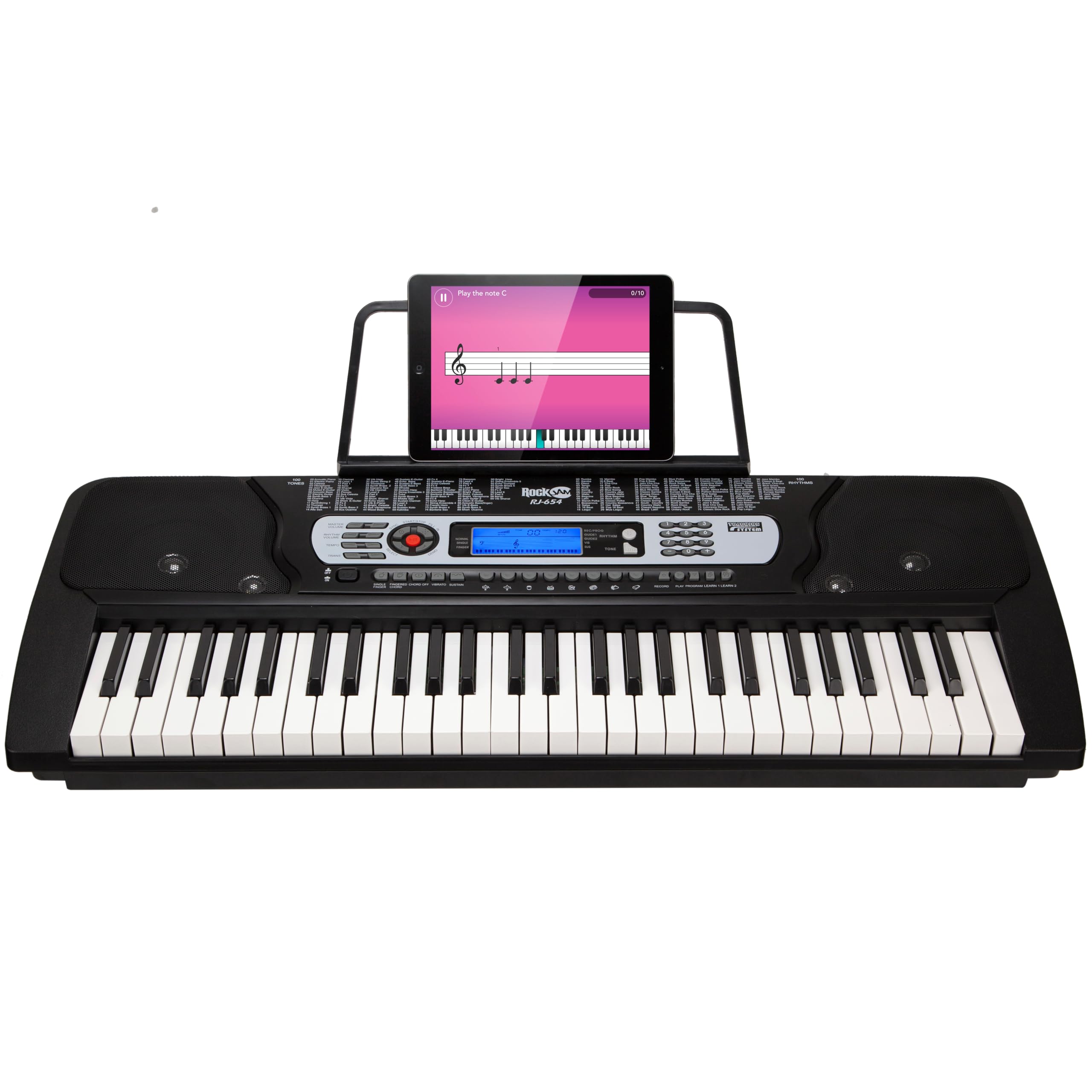 Teclado E Piano Rockjam 54 Teclas Com Fonte De Alimentação E
