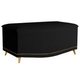 Calçadeira Baú Solteiro 90cm Imperial J02 Corano Preto - Mpozenato