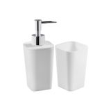 Kit Banheiro Saboneteira E Porta-objetos Astra Kbb2/2