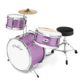 Conjunto De Bateria Ashthorpe, Kit Completo Para Iniciantes De 3 Peças, Roxo