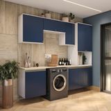 Lavanderia Modulada Kappesberg Celeste 6 Peças Branco/azul 250cm