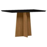 Mesa De Jantar Anitta 120x80 Cm Com Vidro Ype Preto