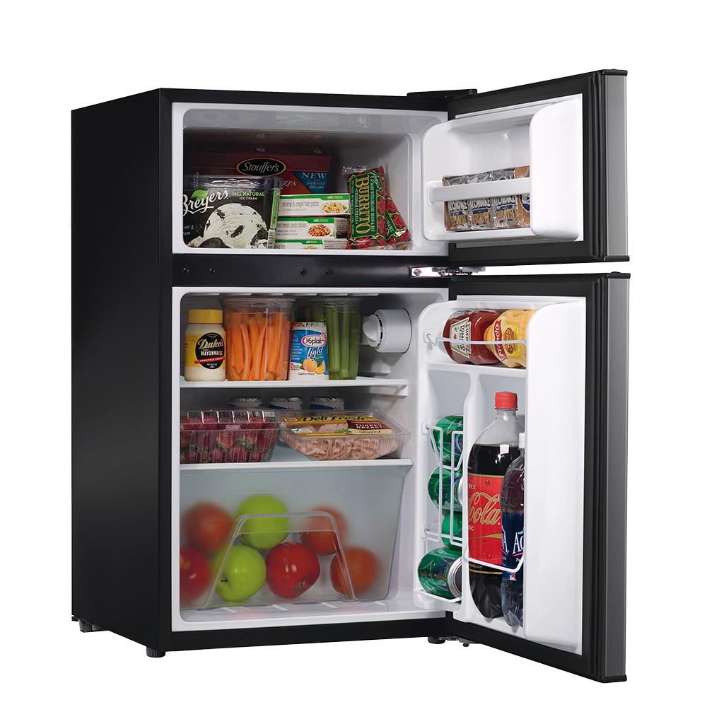 Frigobar Refrigerador Compacto HQ Defrost 90 Litros Preto/Inox HQ-90RDF ...