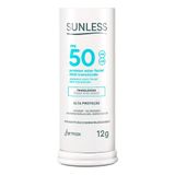 Protetor Facial Sunless Fps 50 Stick Translúcido 12g