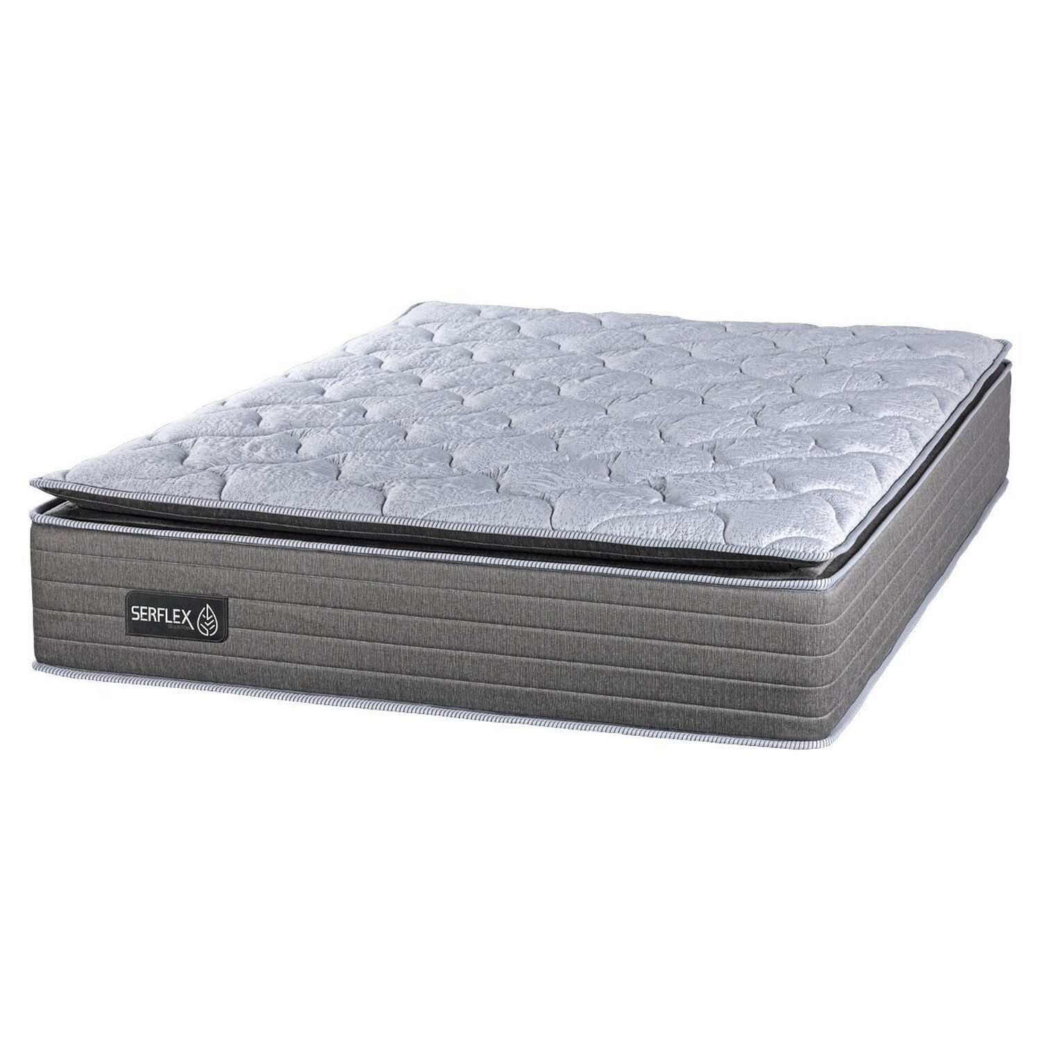 Colchão Casal Serflex Porto 0,88cm X 1,88cm X 0,33cm Cinza Claro