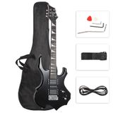 Guitarra Elétrica Glarry Cool Burning Fire Com Pacote De Acessórios