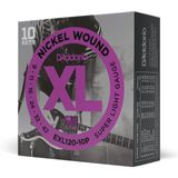 Cordas De Guitarra D&#39;addario Xl Nickel Electric Exl120-10p, Pacote Com 10