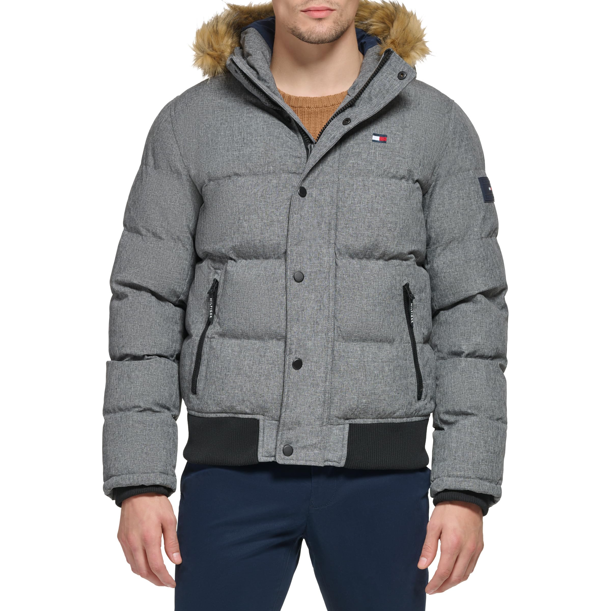 Jaqueta Tommy Hilfiger Acolchoada De Tecido Ártico Snorkel Bomber
