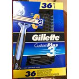Lâminas De Barbear Descartáveis Gillette Custom Plus3 36 Unidades