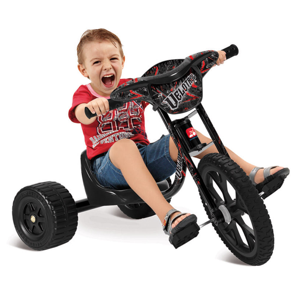 Triciclo Infantil Aro 14 Speed Preto Bandeirante