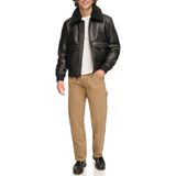 Jaqueta Tommy Hilfiger Masculina De Couro Sintético Bomber Black M