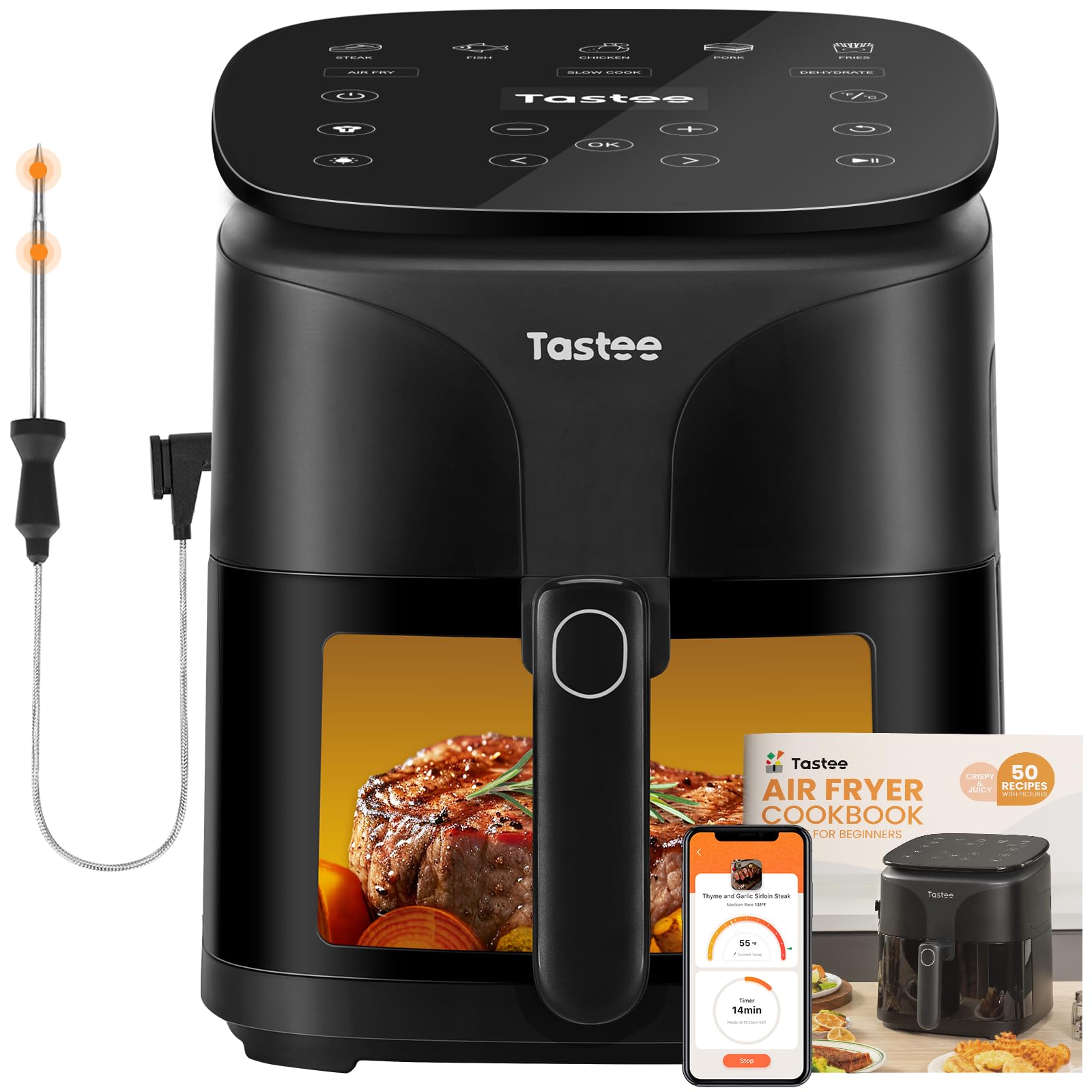 Desidratador Digital Air Fryer Tastee 5,5 L 8 Em 1 450° F