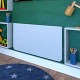 Mesa Dobrável 60cm com Canto Arredondado Bramov Móveis Cinza Cristal
