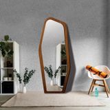 Espelho Moldurado Mdf Harmonia Para Sala De Estar Castanho/espelhado