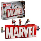 Brinquedo De Construção Do Logotipo Lego Marvel Marvel Com 5 Minifiguras 12+