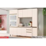 Cozinha Completa Connect 4 Peças (1 Armário + 2 Paneleiros + 1 Balcão) C5p74 Off White - Henn