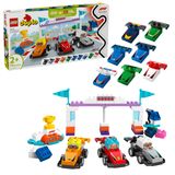 Construindo Um Conjunto De Brinquedos Lego Duplo Town F1 Team Race Cars