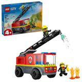 Caminhão De Brinquedo Lego City Fire Ladder Com 2 Minifiguras De Bombeiro