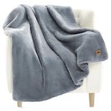 Manta De Pelúcia Ugg Euphoria, Pele Sintética, Reversível, 50x70cm