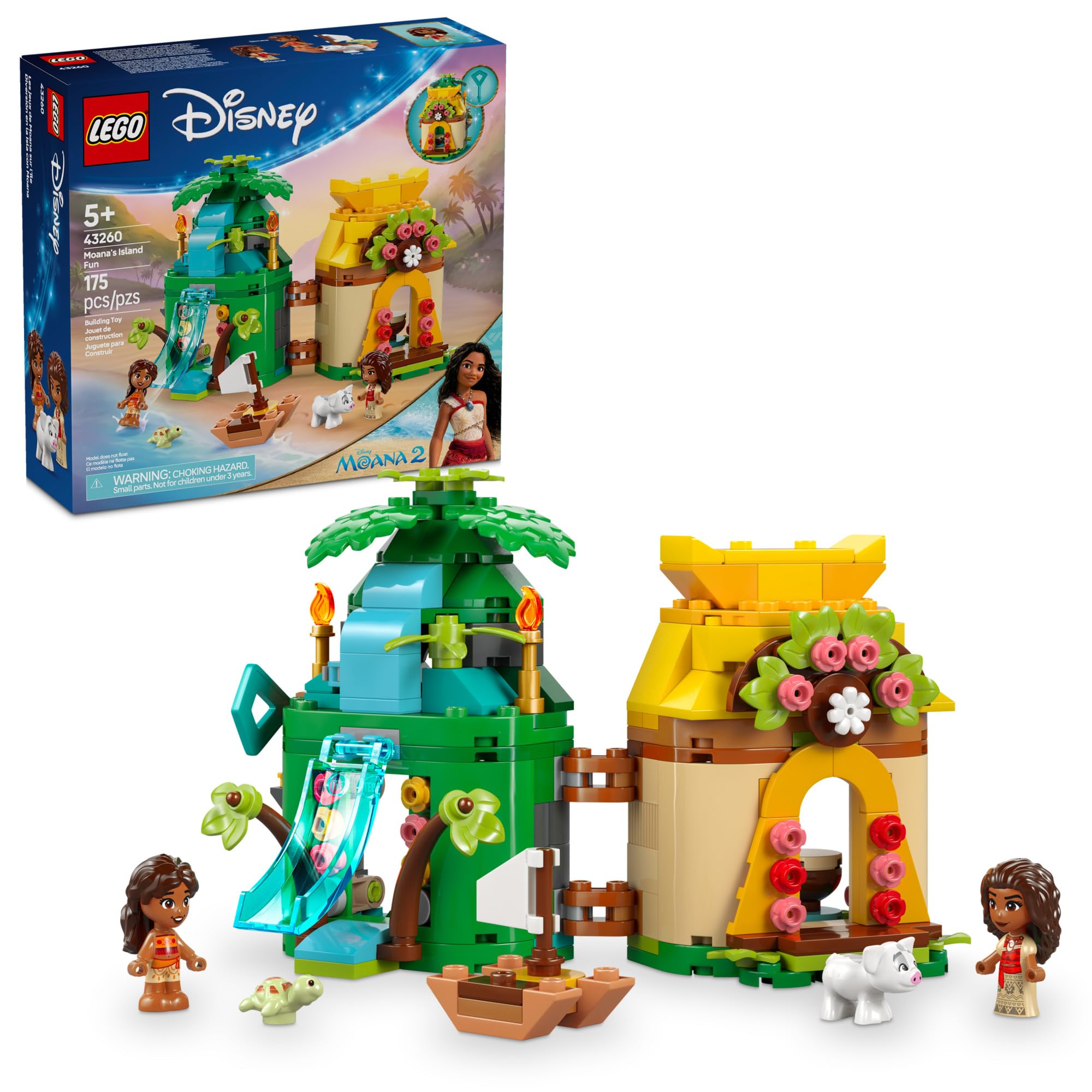 Conjunto De Brinquedos De Construção Lego Disney Moana Island Fun 43260