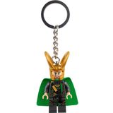 Chaveiro Lego Marvel Loki Com Minifigura Posável De Mais De 6 Anos