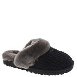 Chinelo Ugg Cozy Feminino De Malha Preta Com Pele De Carneiro Tamanho 07