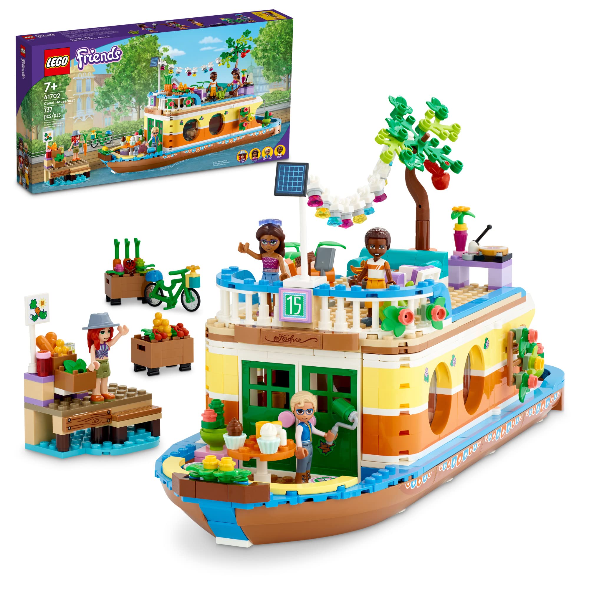 Kit De Construção Lego Friends Canal Houseboat 41702 737 Peças