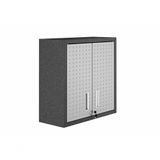 Armário Aéreo Multiuso Titanium Itatiaia 2 Portas Preto C/ Cinza