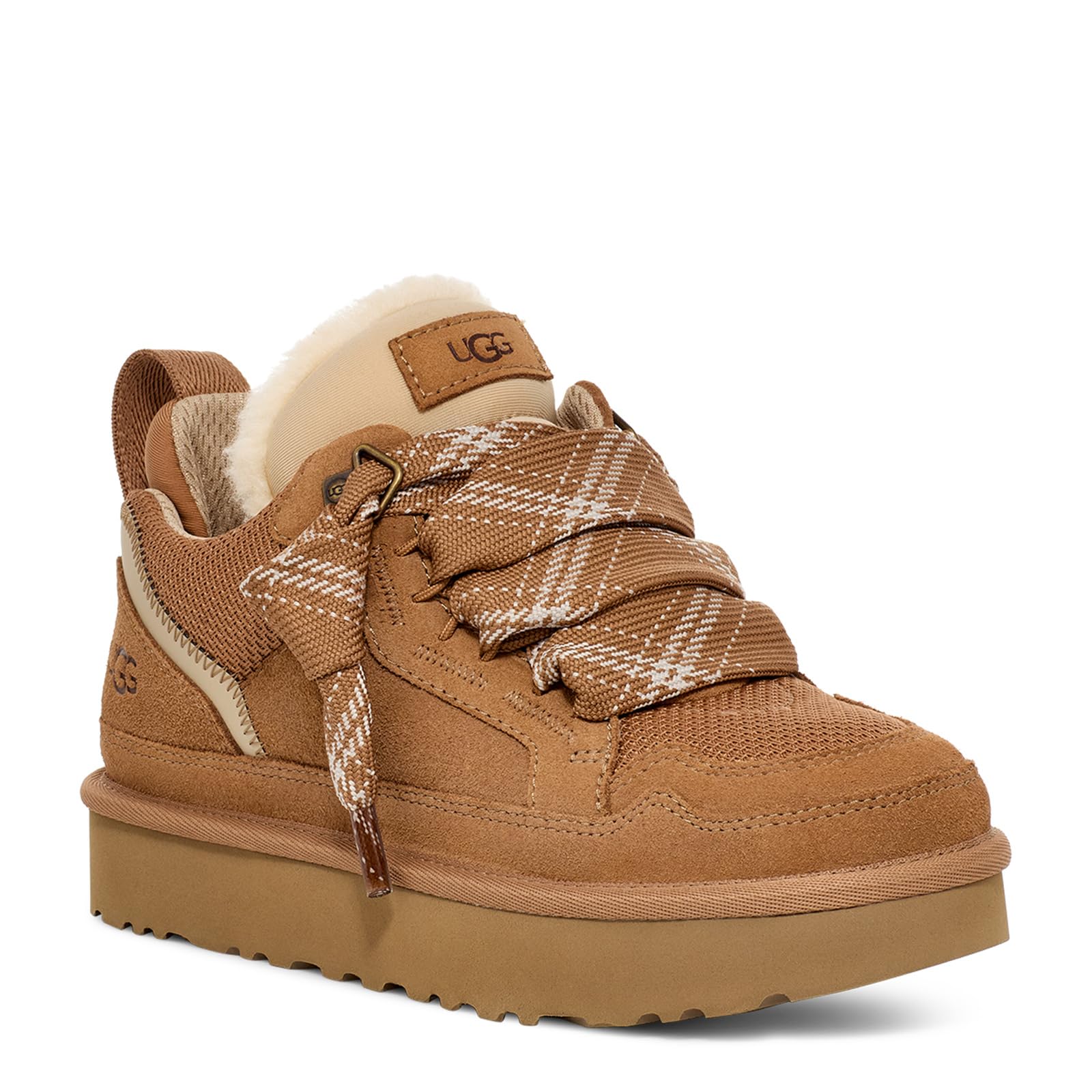 Tênis Feminino Ugg Lowmel De Camurça Castanha Com Forro De Lã Tamanho 6