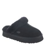 Chinelo Feminino Ugg Disquette De Camurça Preta Com Pele De Carneiro 12us