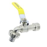 10 Unidaes Torneira Esfera Jardim Com Bico 1/2x3/4 Metal Tradestar