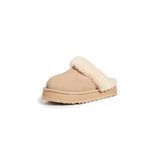 Chinelo Feminino Ugg Disquette De Camurça Arenosa Com Pele De Carneiro 12us