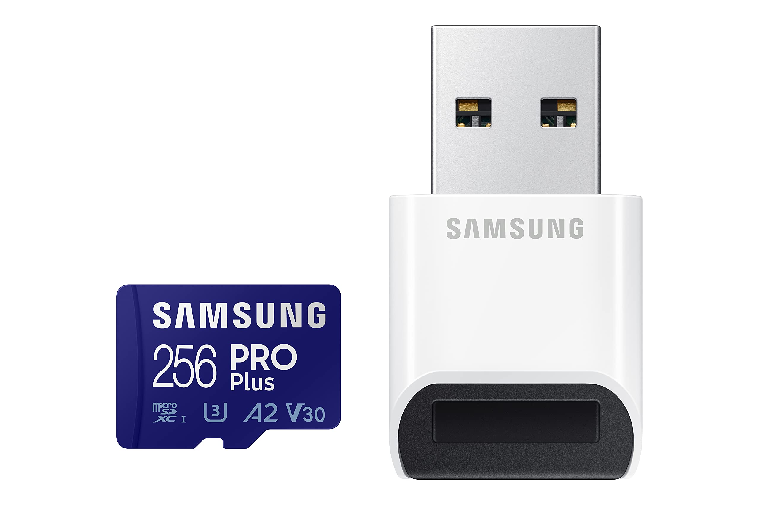 Cartão De Memória Samsung Pro Plus + Reader 256gb Microsdxc