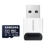 Cartão De Memória Samsung Pro Ultimate Microsd 512gb Com Leitor