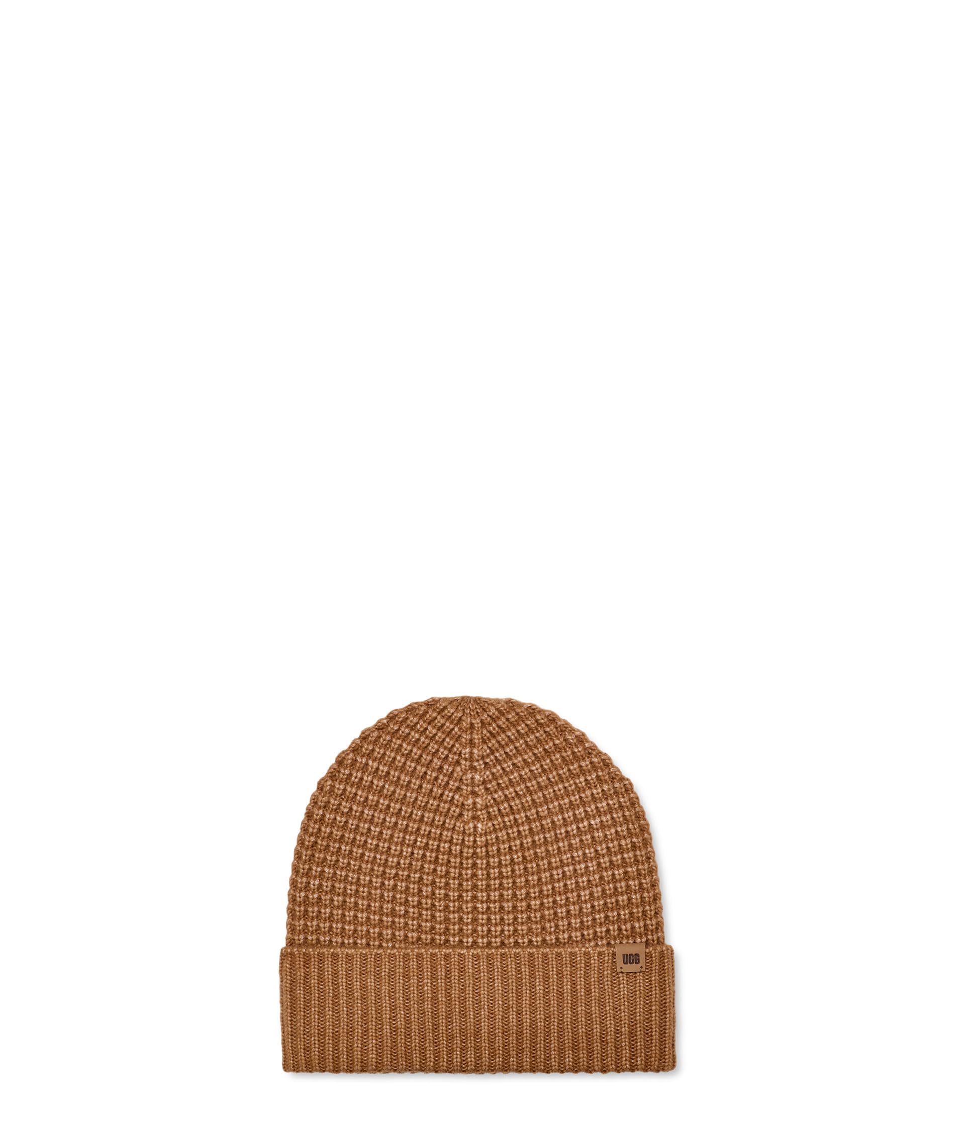 Chapéu Ugg Standard Waffle Cuff, Cor Castanha, Sem Forro