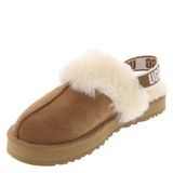 Chinelo Ugg Funkette Unissex Para Crianças Castanho Tamanho 8
