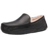 Chinelo Ugg Masculino Ascot De Couro Preto Resistente À Água
