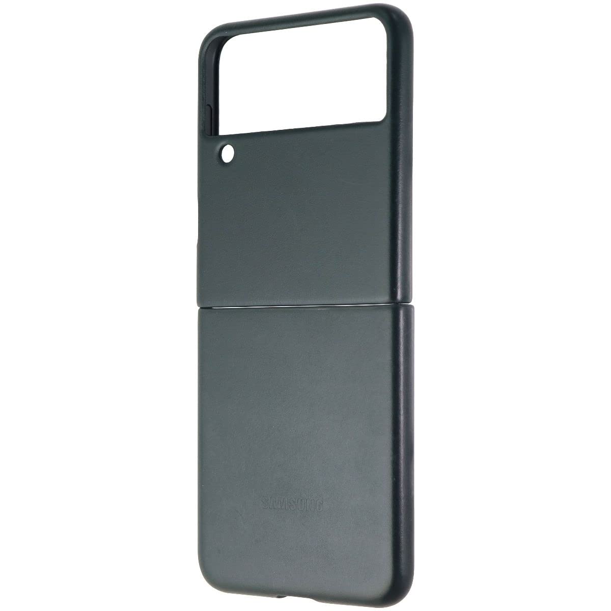 Capa De Telefone Samsung Galaxy Z Flip 3 Em Couro Verde