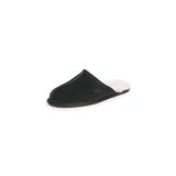 Chinelo Ugg Scuff Masculino De Couro Preto Com Palmilha De Pele De Carneiro