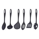 Jogo De Utensilios 6 Peças De Nylon Utily Preto