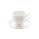 Xícara Para Café Com Pires Em Porcelana Butterfly Flower 100ml Lyor